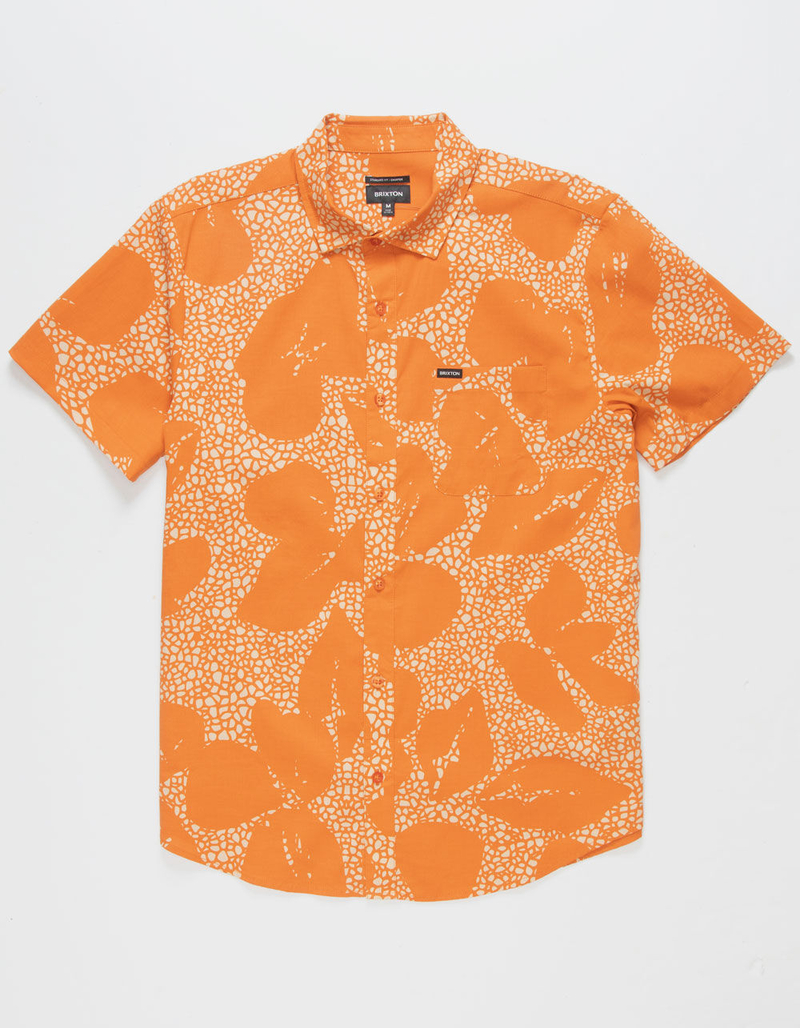 BRIXTON Charter Print Mens Button Up Shirt image number 1