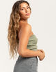 RSQ Womens Washed Cinch Tube Top image number 3
