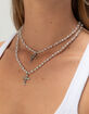 FULL TILT Beaded/Pearl Layered Cross Necklace image number 4