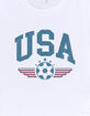 SOCCER USA Wings Womens Baby Tee image number 3