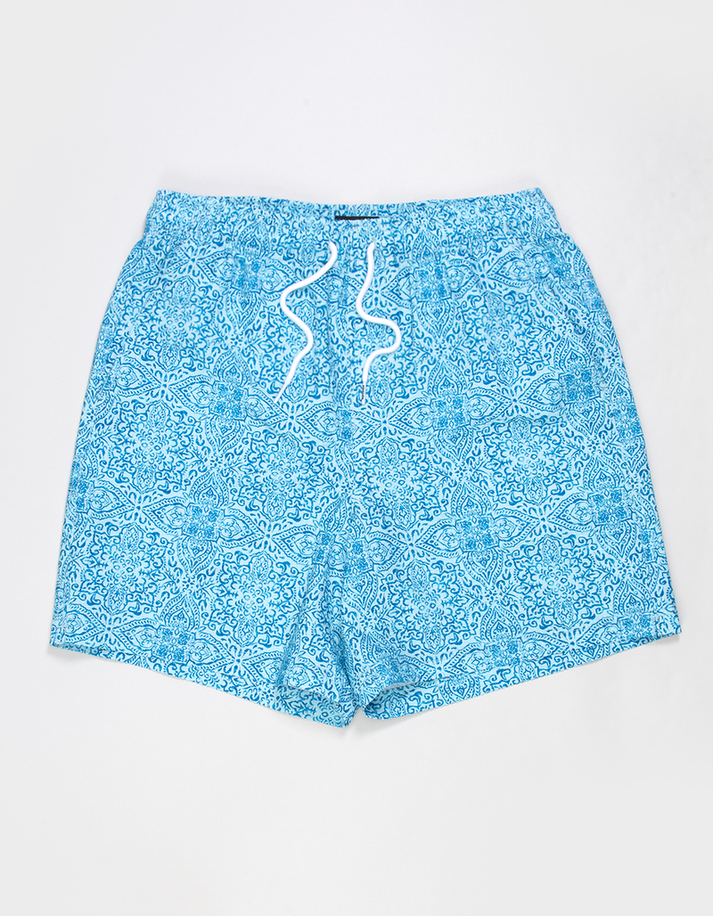 RSQ Mens Seersucker 6.5" Swim Trunks image number 1