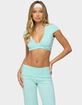 EDIKTED Laverne Wrap Crop Top image number 2