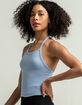 DESTINED Womens Blue Halter Top image number 2