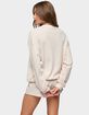 EDIKTED Baila Waffle Henley Top image number 2