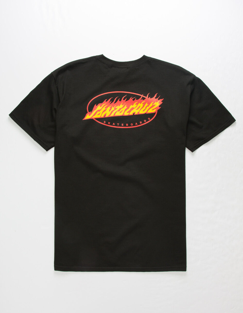 SANTA CRUZ Oval Flame Dot Mens T-Shirt image number 0