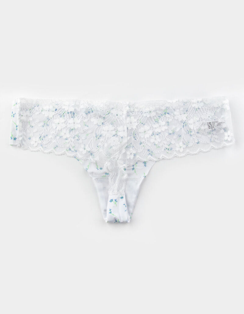 FULL TILT Ditsy Lasercut Lace Thong WHTCO 384335167