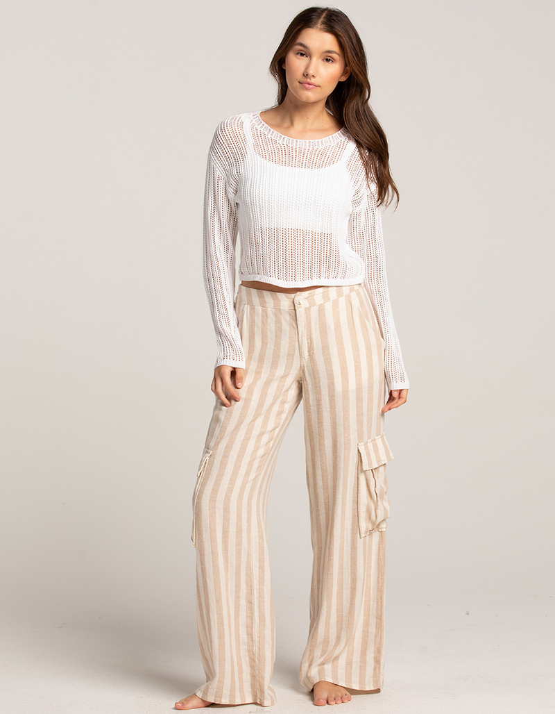 FULL TILT Open Knit Womens Pullover image number 5