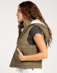 LOVE TREE Hooded Sherpa Lined Womens Vest image number 4