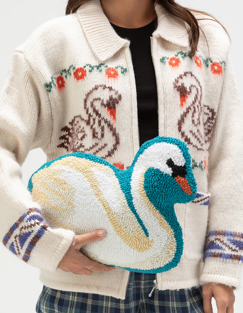 TILLYS HOME Swan Hook Pillow image number 1