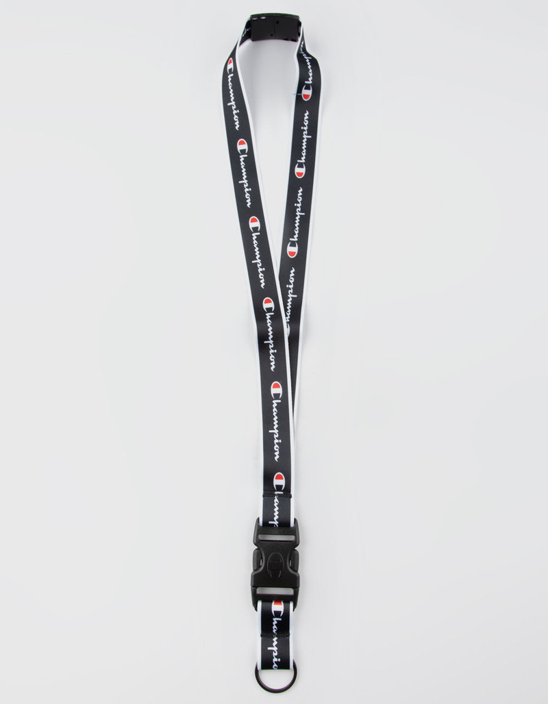 CHAMPION Exclusive Script Black Lanyard image number 0