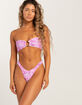 KULANI KINIS Grape Spritz Retro Y Thong Bikini Bottom image number 1