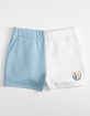 RSQ Embroidered Colorblock Girls Sweat Shorts image number 1