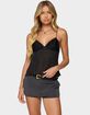 EDIKTED Rhian Lacey Pleated Babydoll Top image number 1