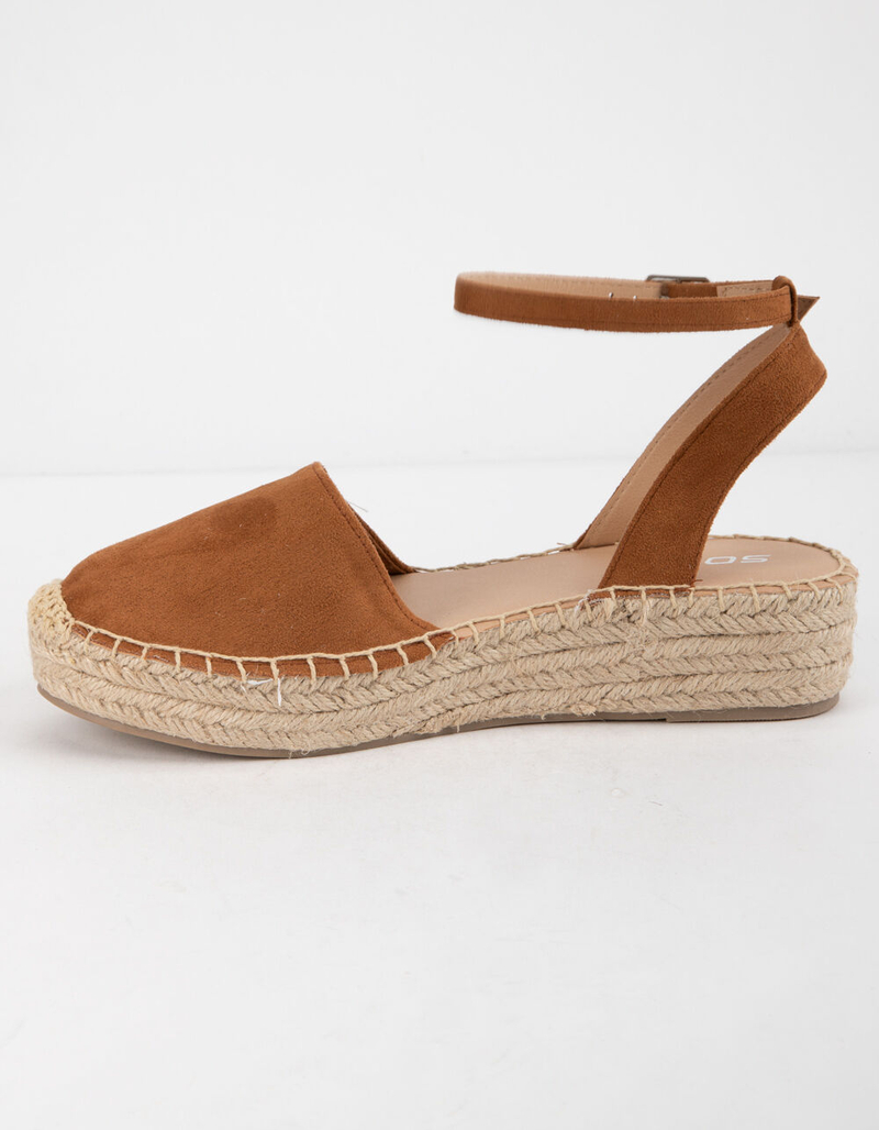 SODA Fiesta Tan Womens Espadrille Flatform Sandals image number 2
