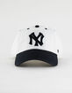 47 BRAND New York Yankees Cooperstown Double Header Diamond '47 Clean Up Strapback Hat image number 2