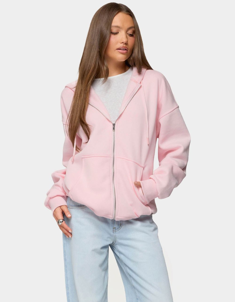 EDIKTED Rocia Oversized Zip Up Hoodie image number 0