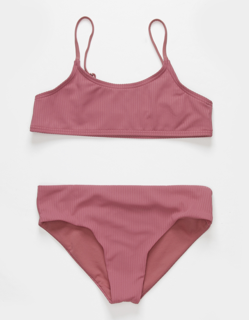DAMSEL Flat Rib Bralette Girls Bikini Set image number 0