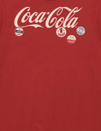 COCA-COLA Button Unisex Tee Alternative Image