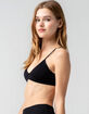 FULL TILT Rib Plunge Black Bralette image number 2