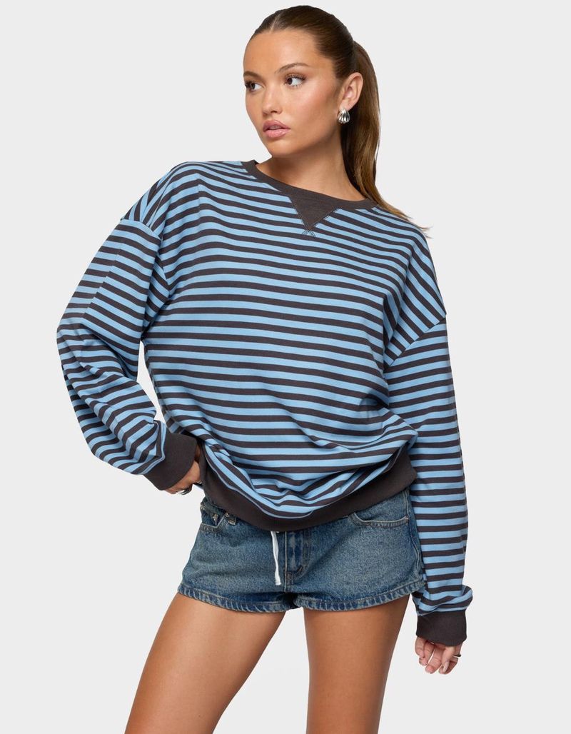 EDIKTED Onda Striped Sweatshirt image number 0