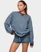 EDIKTED Onda Striped Sweatshirt image number 1