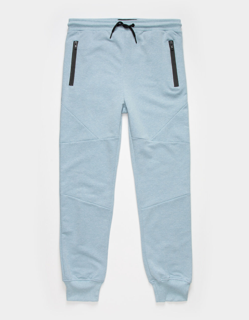 RSQ Fleece Seamed Boys Light Blue Jogger Sweatpants image number 0