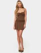 EDIKTED Zurie Lacey Drop Waist Mini Dress image number 2