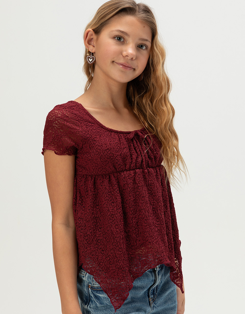 RSQ Girls Texture Babydoll Top image number 2