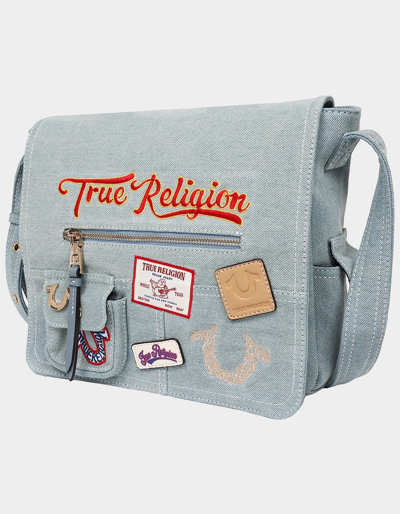 TRUE RELIGION Multi Patch Denim Messenger Bag image number 2