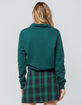 FULL TILT Half Zip Hunter Womens Crop Sweatshirt image number 3