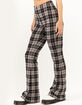 RSQ Plaid Womens Doubleknit Flared Pants image number 3