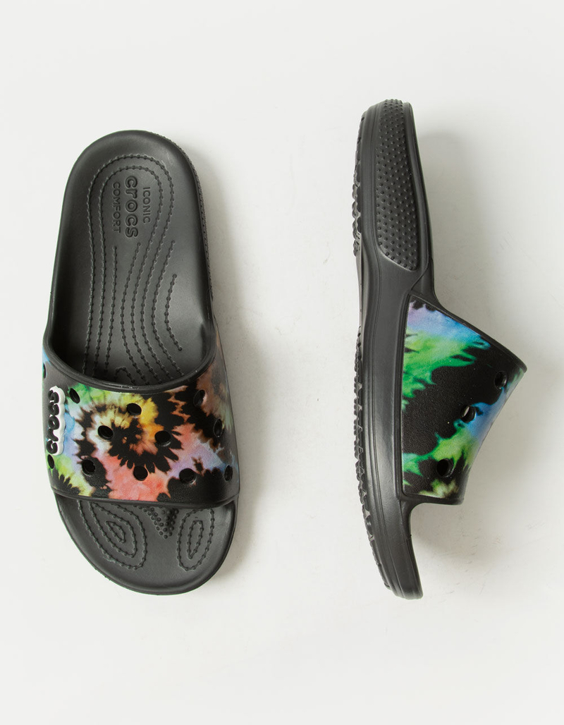 CROCS Tie-Dye Classic Mens Slides Sandals image number 4