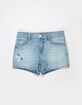 RSQ Girls Patchwork Denim Shorts image number 2
