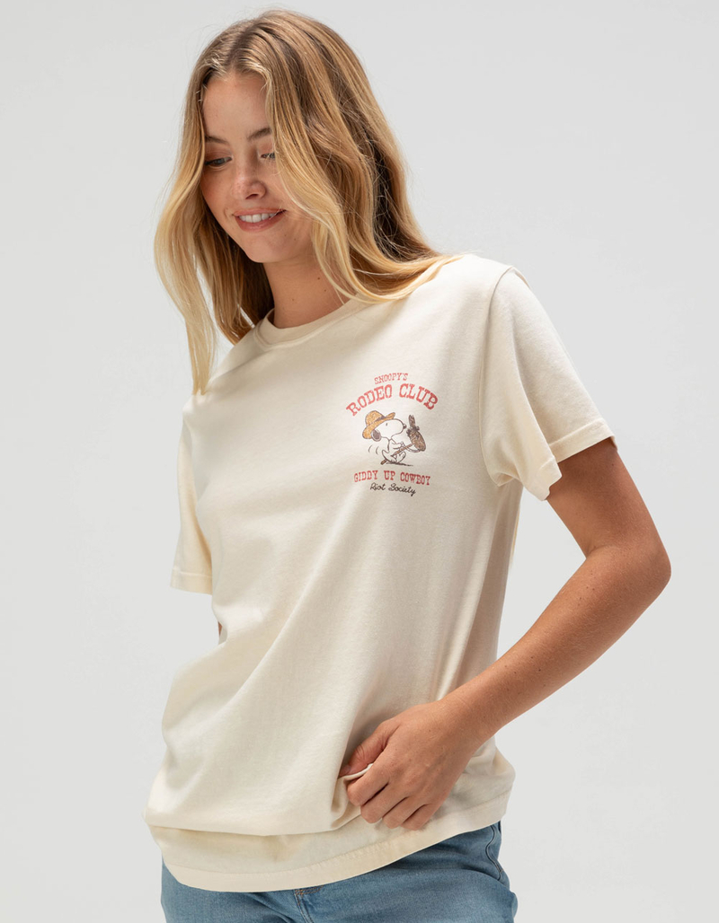 RIOT SOCIETY x Peanuts Rodeo Snoopy Womens Tee image number 2
