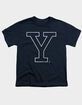 YALE UNIVERSITY Official Distressed Primary Logo Boys Tee image number 1