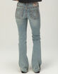 TRUE RELIGION Becca Mid Rise Big T Crystal Womens Bootcut Jeans image number 5