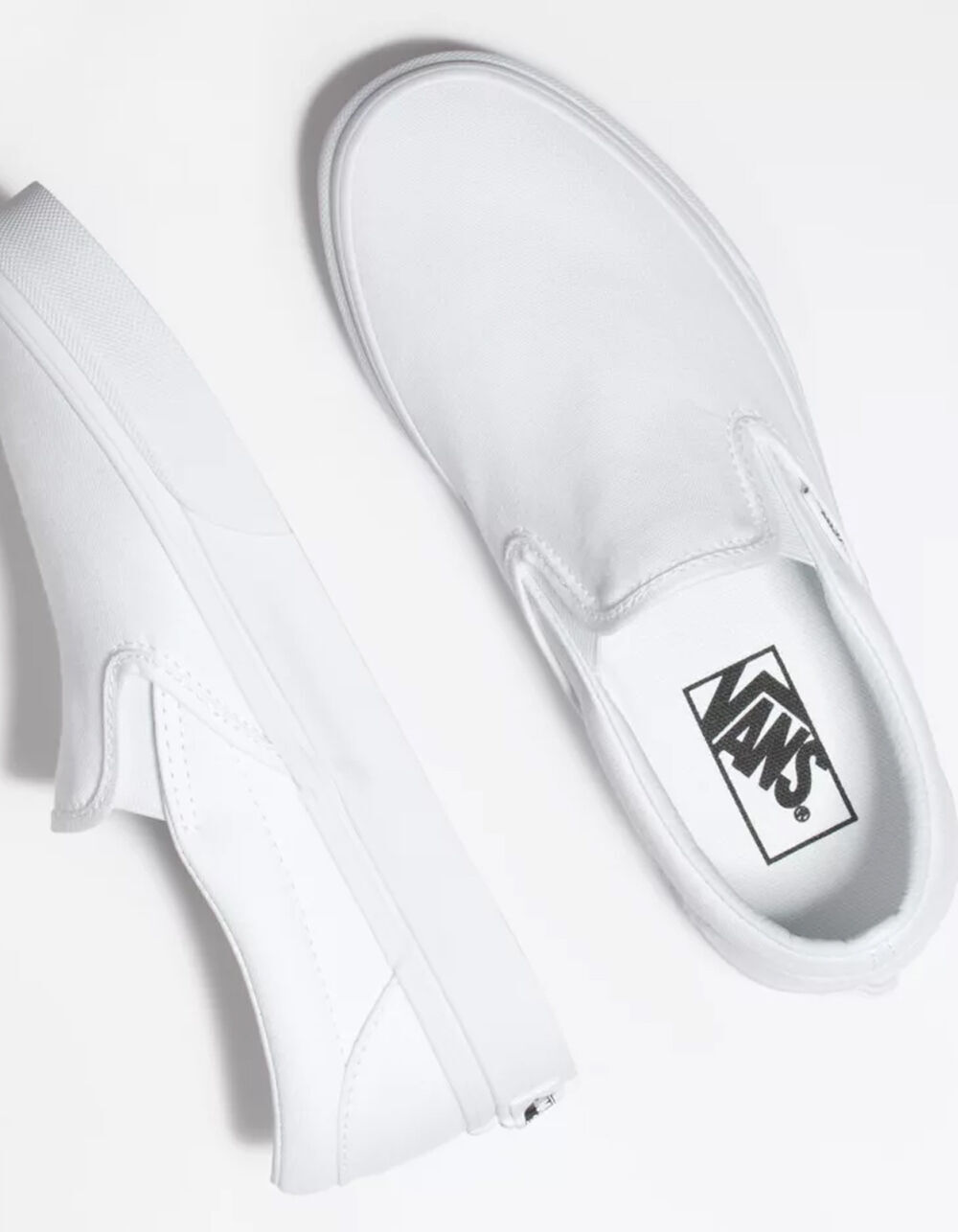 white vans with black line