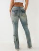 TRUE RELIGION Becca Low Rise Womens Bootcut Cargo Jeans image number 4