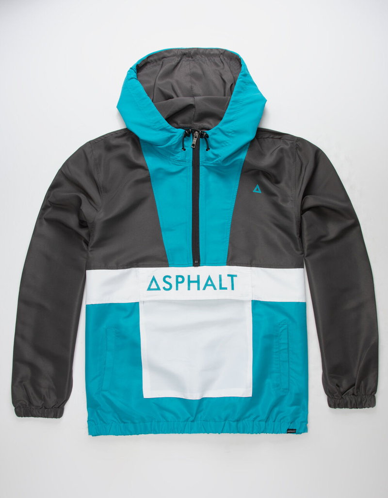 ASPHALT Wildcat Teal Blue Mens Anorak Jacket image number 0