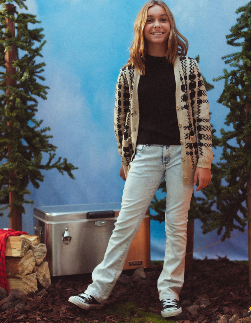 RSQ Girls Plaid Oversized Cardigan image number 3