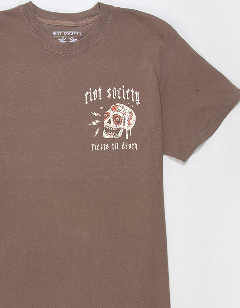 RIOT SOCIETY Fiesta Til Death Mens Heavyweight Tee image number 3