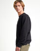RSQ Mens Solid Crewneck Black Sweatshirt image number 3