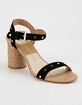 DOLCE Vita Jadyn Black Studded Suede Womens Heeled Sandals image number 1