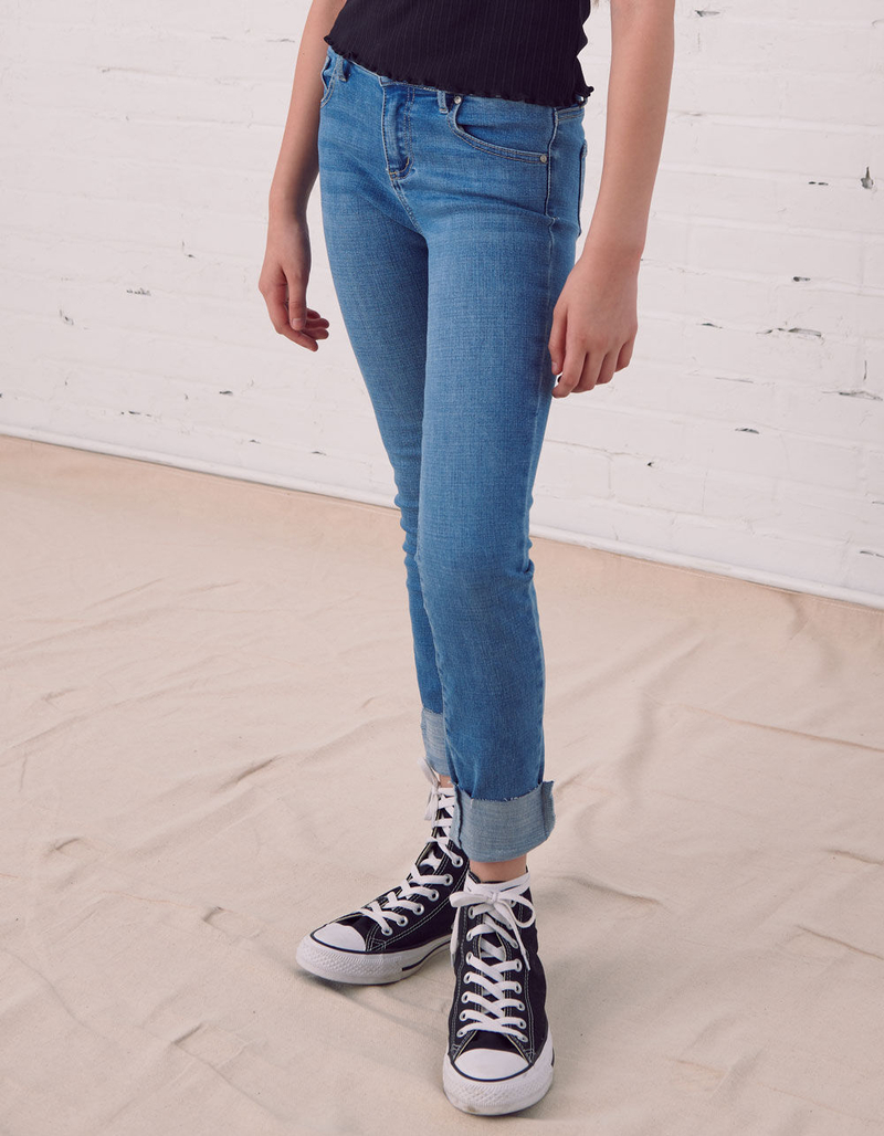 RSQ Mid Rise Cuff Girls Jeans image number 2