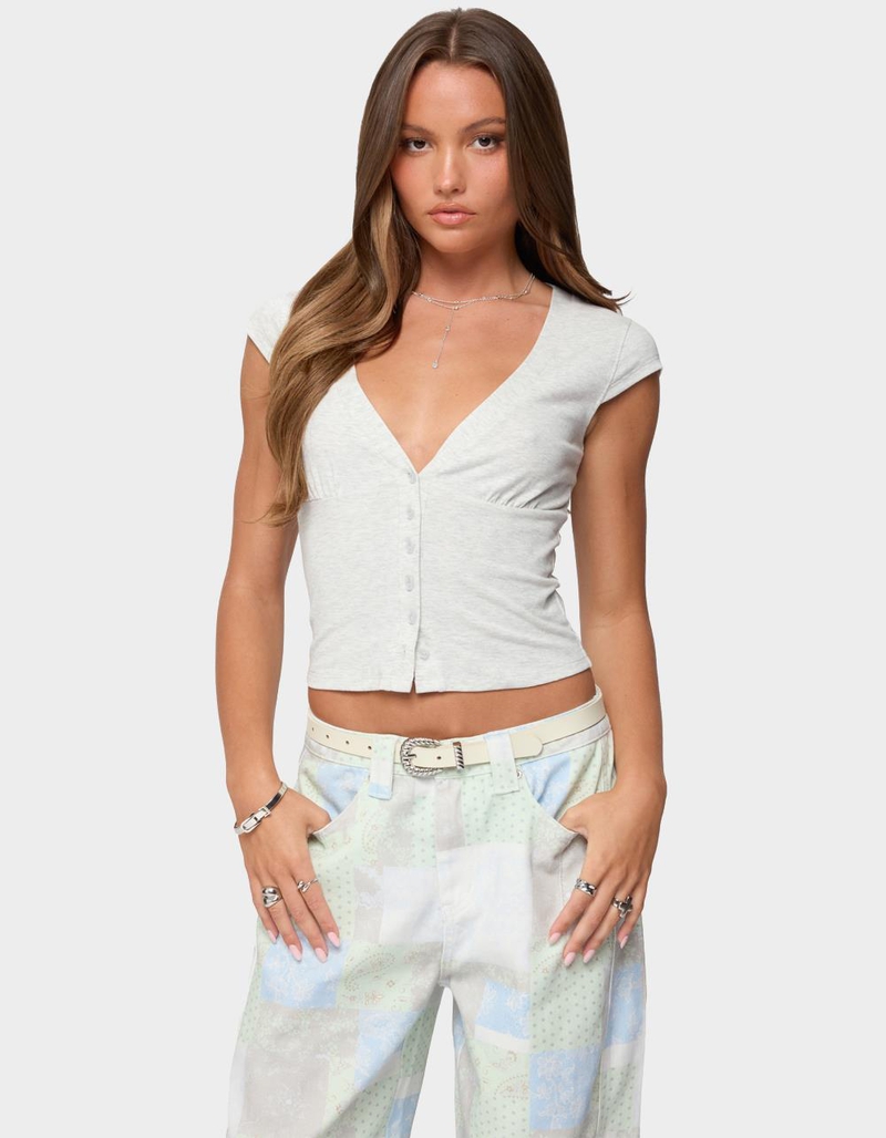 EDIKTED Alza Button Up Top image number 0