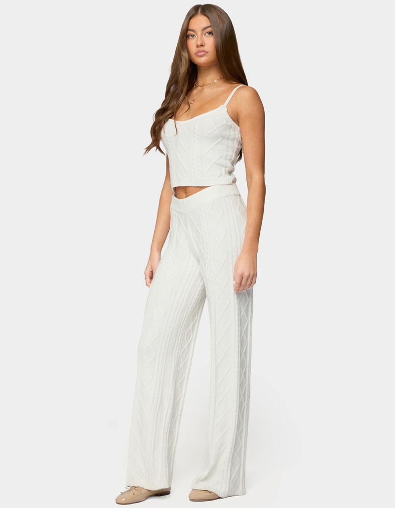 EDIKTED Louise Cable Knit Tank Top image number 4