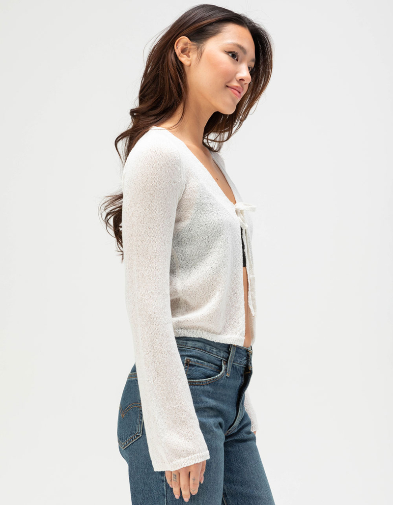 FULL TILT Tie Front Womens Cardigan image number 2