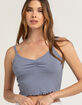 BOZZOLO Cinched Neck Lettuce Hem Womens Cami image number 1