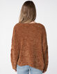 RSQ V-Neck Chenille Cinnamon Womens Cardigan image number 3