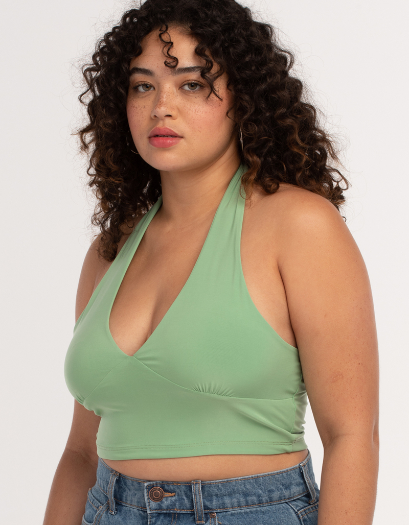 RSQ Womens Solid Halter Top image number 1